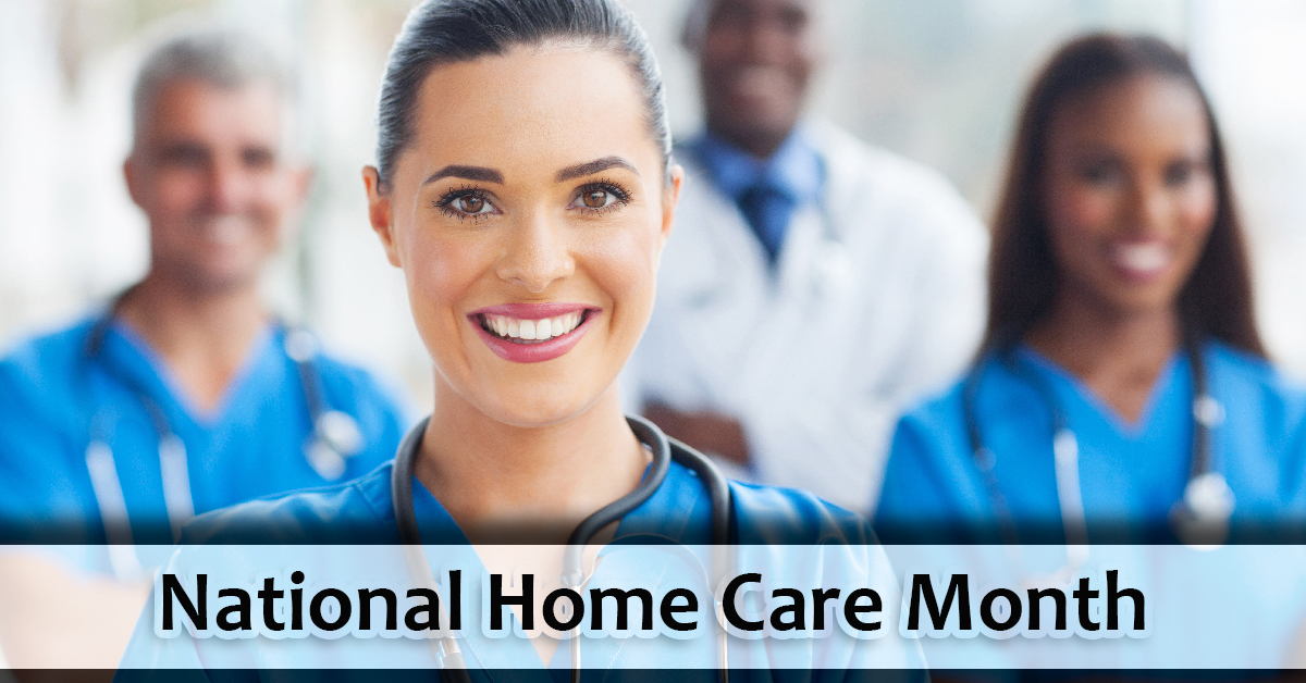 November is National Home Care Month. Team of nurses and doctors.