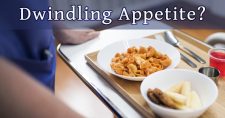 Dwindling appetite? Tray filled with delicious, nutritious foods.